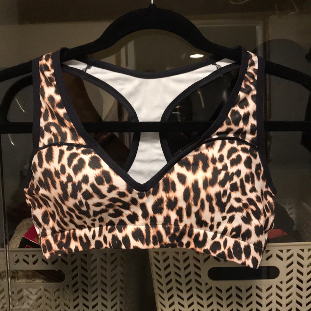 Cheetah print VS PINK sports bra